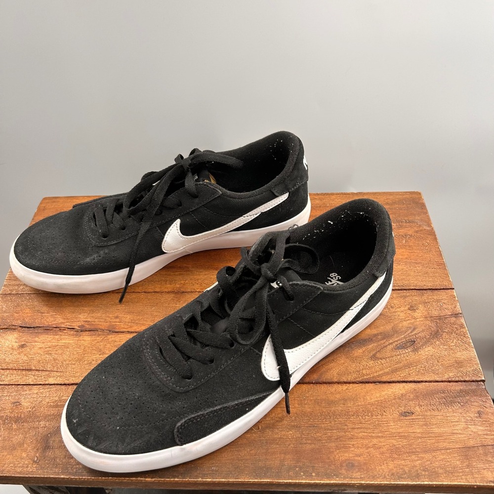 Nike SB Heritage Vulc Black White Suede Skate Shoes CD5010-003 Mens 8 Womens 9.5